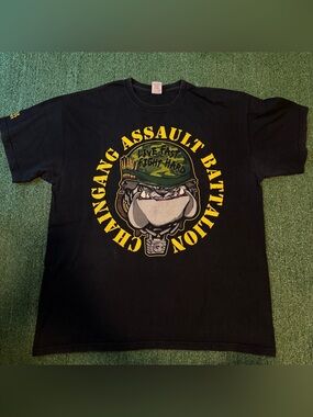 Vintage WWE John Cena Chain Gang Battalion Tee Shirt Wrestling XL